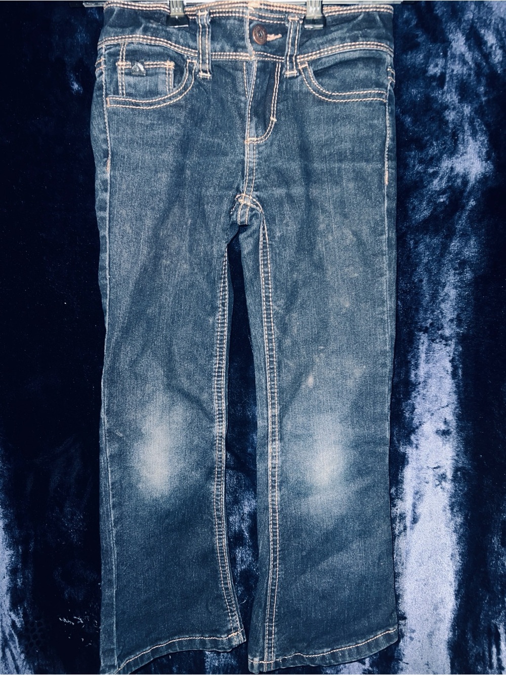 Jordache Kids Dark Blue Denim Jeans with Fading